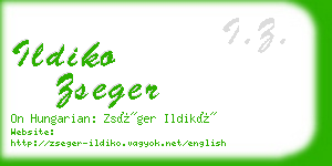 ildiko zseger business card